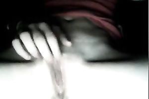 Pallid quite skinny dilettante livecam dirty slut wife was tenderly rubbing her clitoris