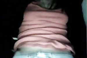 Pallid quite skinny dilettante livecam dirty slut wife was tenderly rubbing her clitoris