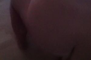 Chunky golden-haired slut with limp stomach was using blue toy for her massive strong wet crack