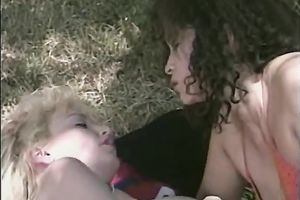 Bug tittied honey plays with her teats in front of her girlfriend