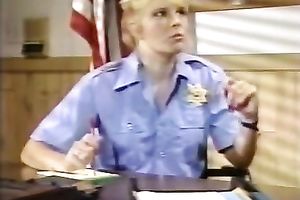 Sexy female police office got her muff gangbanged