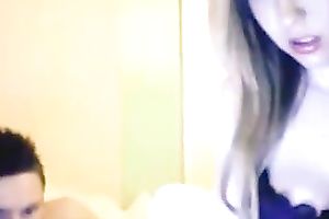 Pallid light haired cowgirl was topping my buddy like a real slut