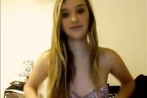Cute legal age teenager GF looks so hawt on livecam as this babe receives all nude and rubs her cunt