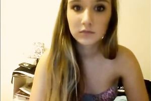 Cute legal age teenager GF looks so hawt on livecam as this babe receives all nude and rubs her cunt