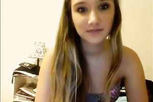 Cute legal age teenager GF looks so hawt on livecam as this babe receives all nude and rubs her cunt