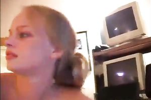 My girlfriend's superlatively good ally joined us in sofa for 3some