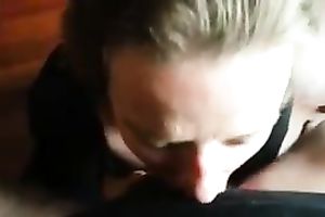 Blond haired cheating wife of mine knows no other fun than to engulf me