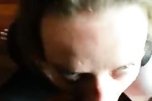 Blond haired cheating wife of mine knows no other fun than to engulf me