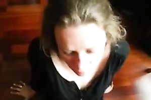 Blond haired cheating wife of mine knows no other fun than to engulf me