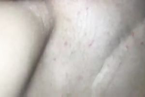 Shagging my slutwife missionary style after teasing her with large sex toy