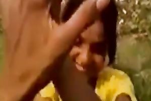 Amateur Indian brunette stripped her quite priceless boobies outdoors