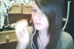 Fresh and adorable white teen sweetheart on livecam shows bra buddies