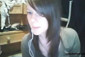 Fresh and adorable white teen sweetheart on livecam shows bra buddies