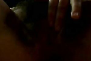 My preggy cheating wife with greatly bushy fur pie masturbates