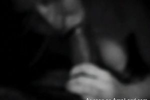 Frisky non-professional babe is engulfing hard 10-Pounder deepthroat. POV