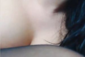 Slender marvelous dark brown nympho in dark nylon nylons plays with toy