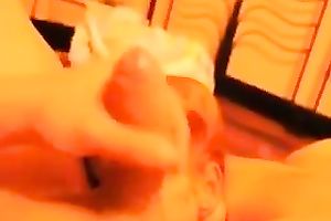 Amateur bosomy skinny hoe of my buddy worked on his weenie with her throat