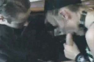 Naughty non-professional punk legal age teenager eats schlong of her boyfriend