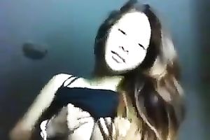 Asian narrow eyed legal age teenager floozy stripteases in my bedroom