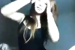 Asian narrow eyed legal age teenager floozy stripteases in my bedroom