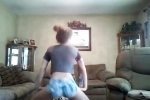 Cute playful dilettante web camera white bitch was teasing me with her priceless bum in shorts