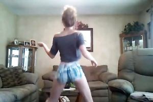 Cute playful dilettante web camera white bitch was teasing me with her priceless bum in shorts