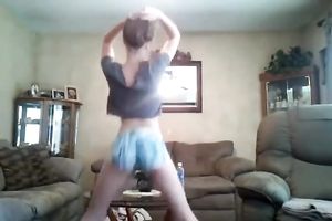 Cute playful dilettante web camera white bitch was teasing me with her priceless bum in shorts