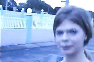 Crazy and cute skinny dark brown gal tenderly sucked my friend's tool