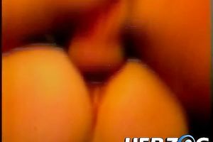 Slutty dark brown and sexy golden-haired whore screwed on the ottoman