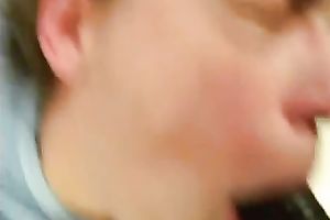 Spoiled white doxy engulfing dark pecker balls unfathomable in non-professional movie