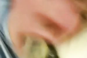 Spoiled white doxy engulfing dark pecker balls unfathomable in non-professional movie