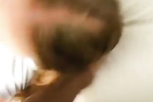 Spoiled white doxy engulfing dark pecker balls unfathomable in non-professional movie