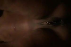 Kinky skinny nympho naked her soaking bawdy cleft after the fuck