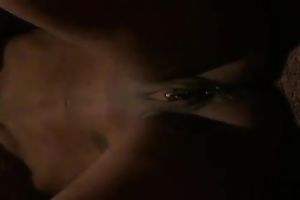 Kinky skinny nympho naked her soaking bawdy cleft after the fuck