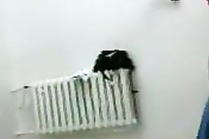 Spy video of my blond coed changing her clothes in college room