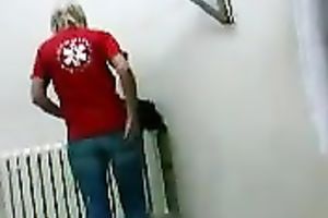 Spy video of my blond coed changing her clothes in college room