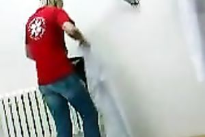 Spy video of my blond coed changing her clothes in college room