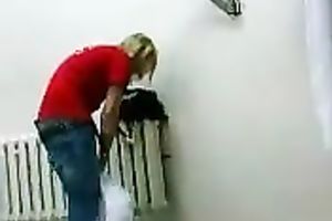 Spy video of my blond coed changing her clothes in college room