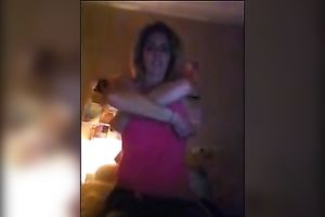 Horny Blonde MILF Strips On Cam For a Stranger