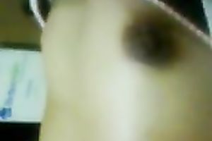 My honey with flat tits and hairy twat on the amateur clip