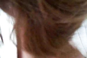 Squeezing my lascivious aged wife's pierced tits in advance of that babe masturbates