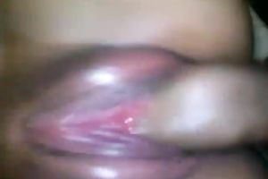 Nice natural dark head with tight mounds is willing for sloppy rod penetration