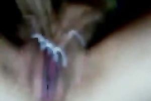 I like to stick the handle of my brush in my smoothly bald slit