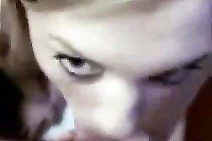 Blond haired dilettante playgirl sucked my beefy penis like a eager one