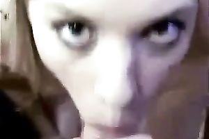 Blond haired dilettante playgirl sucked my beefy penis like a eager one