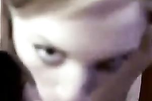 Blond haired dilettante playgirl sucked my beefy penis like a eager one