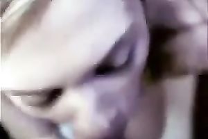 Blond haired dilettante playgirl sucked my beefy penis like a eager one