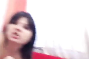 This breasty cam model cannot overcome her horniness