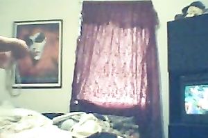 Chubby aged golden-haired housewife after shower stripped in the bedroom