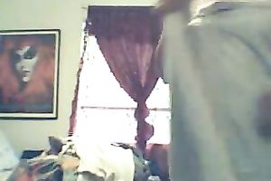 Chubby aged golden-haired housewife after shower stripped in the bedroom